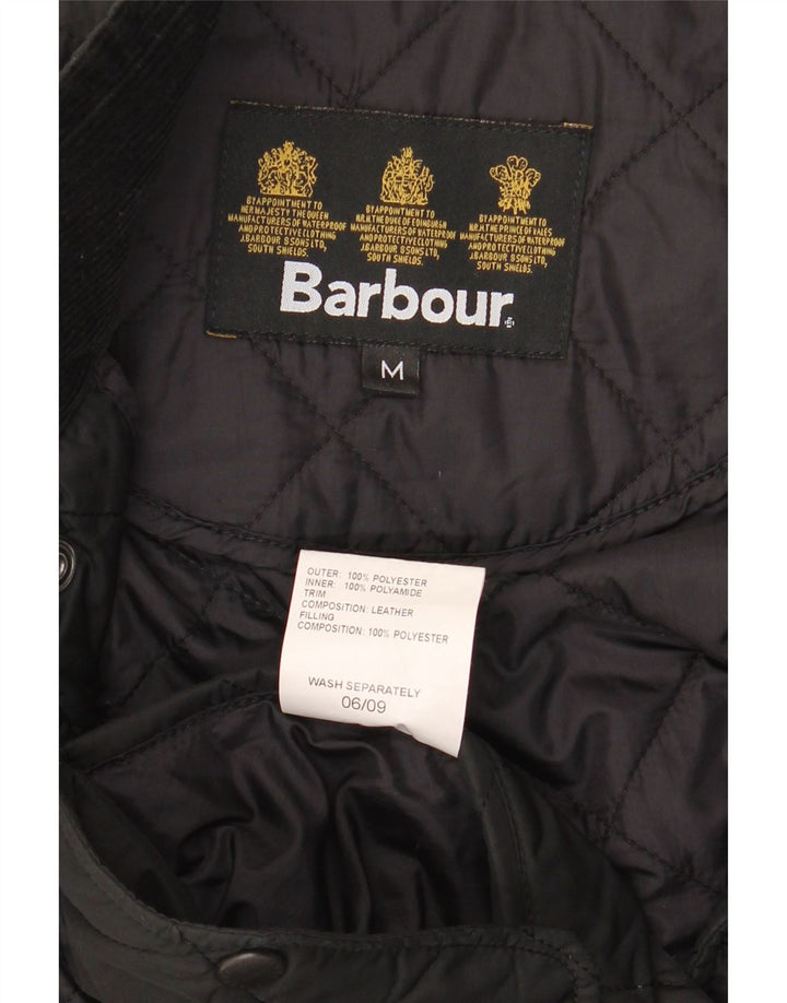 Męska pikowana kurtka Barbour UK 38, średni czarny poliester