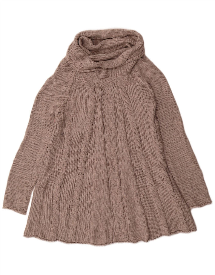 Marks & Spencer Damski sweter z golfem UK 10, mały, szary, akrylowy