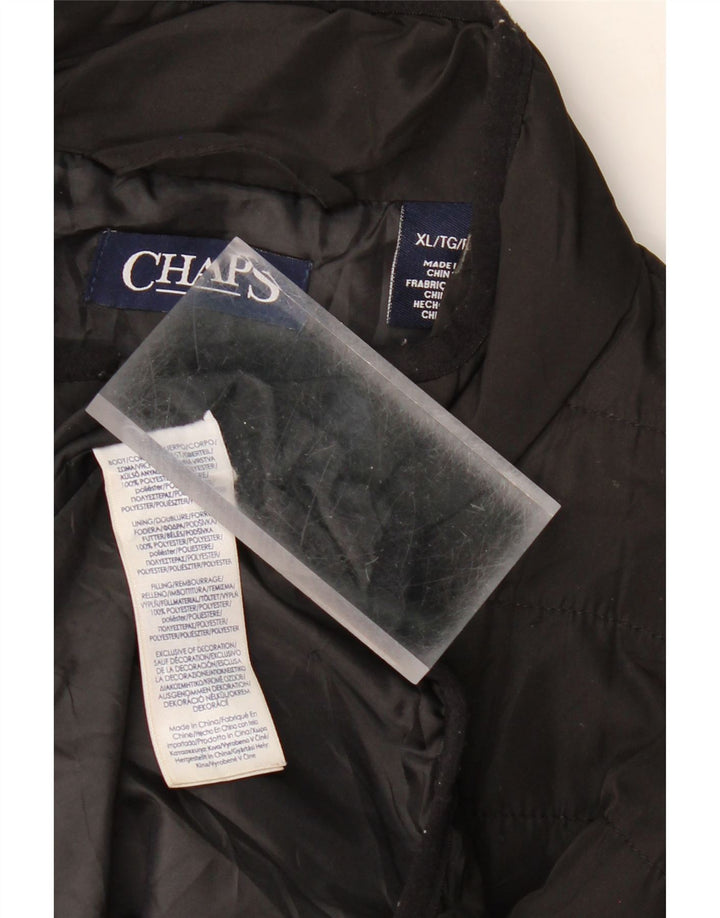 CHAPS Mens Padded Gilet UK 42 XL Black Polyester Vintage Chaps and Second-Hand Chaps from Messina Hembry 