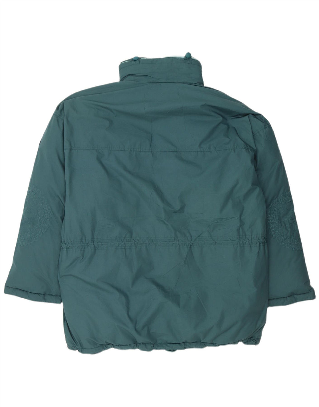 Damska, obszerna, wyściełana kurtka z kapturem DIADORA UK 16, duża niebieska w kwiaty