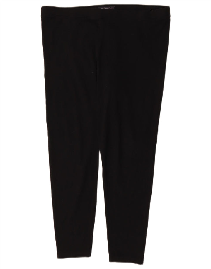 Marks & Spencer Krótkie legginsy damskie UK 18 XL, czarne, bawełniane