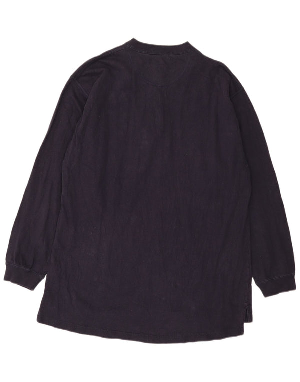 Męski top Chaps z długim rękawem 2XL, granatowy, bawełniany