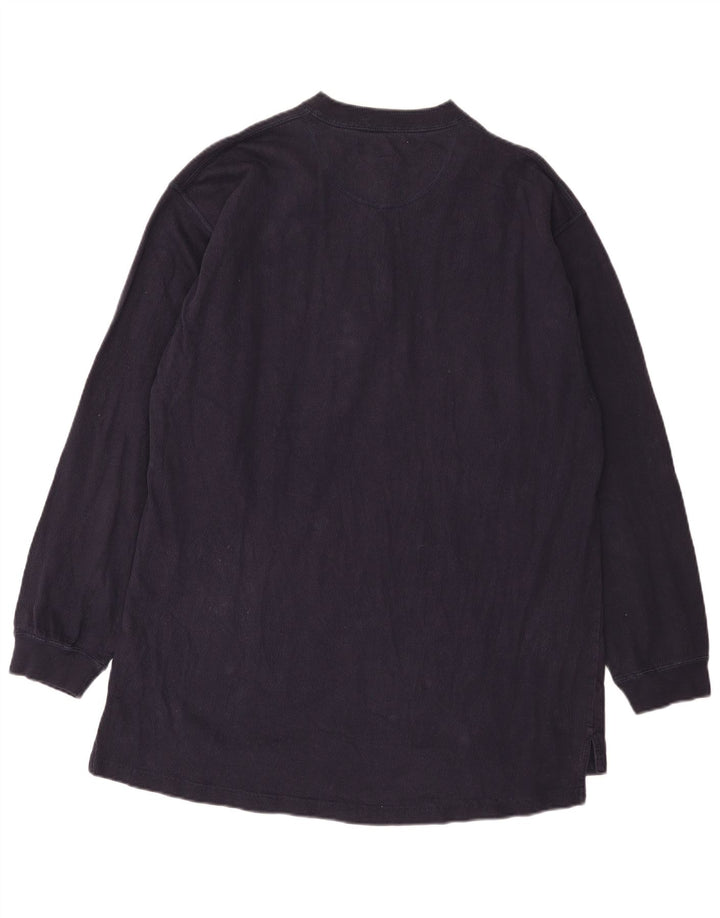 Męski top Chaps z długim rękawem 2XL, granatowy, bawełniany