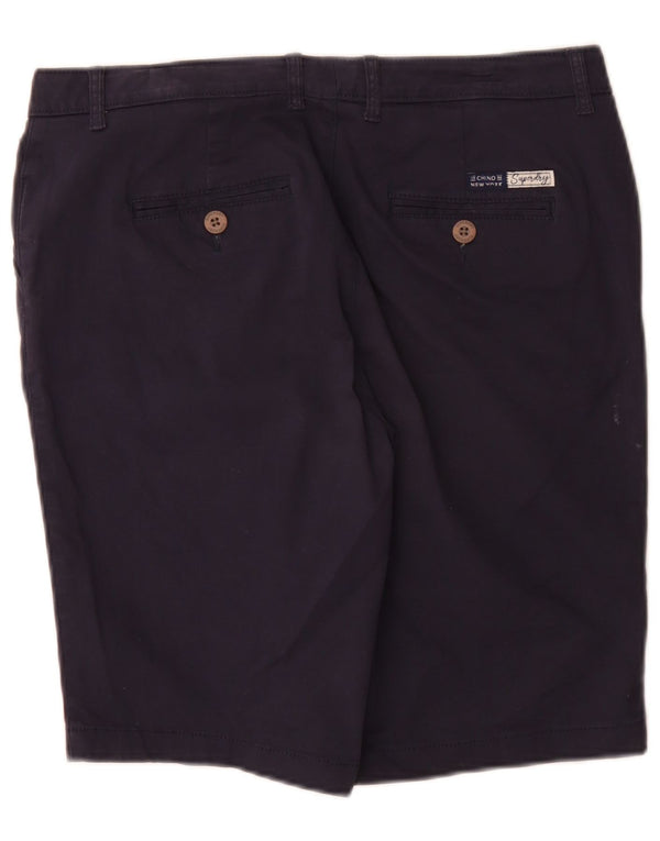Damskie spodenki typu chino Regular Superdry UK 12 Medium W32 Granatowa bawełna