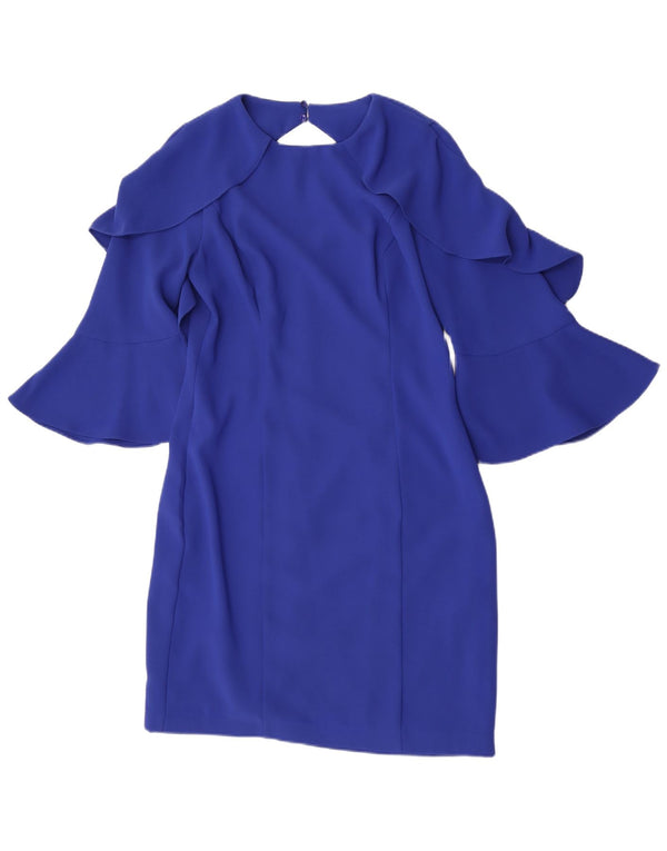 Damska sukienka płaszczowa z rękawem 3/4 Coast, UK 12, średni niebieski poliester