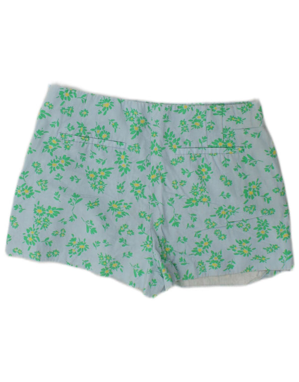 Damskie spodenki Zara, duże, W30, niebieska wiskoza w kwiaty