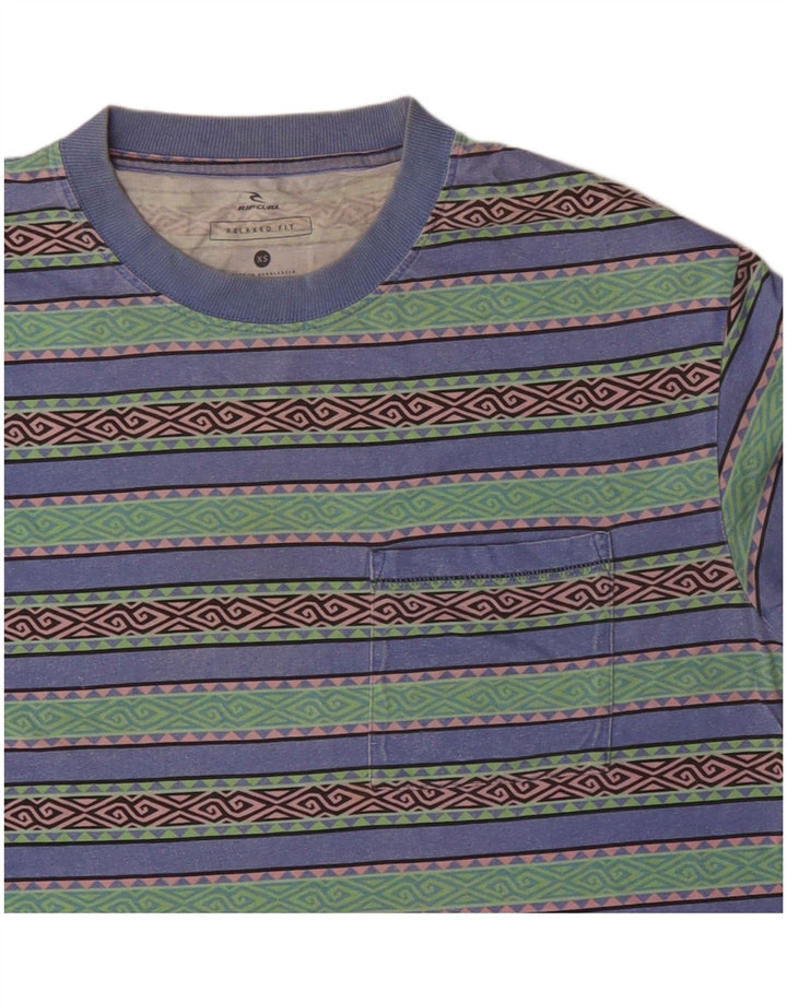 T-shirt męski RIP CURL o swobodnym kroju, XS, wielobarwna, geometryczna bawełna