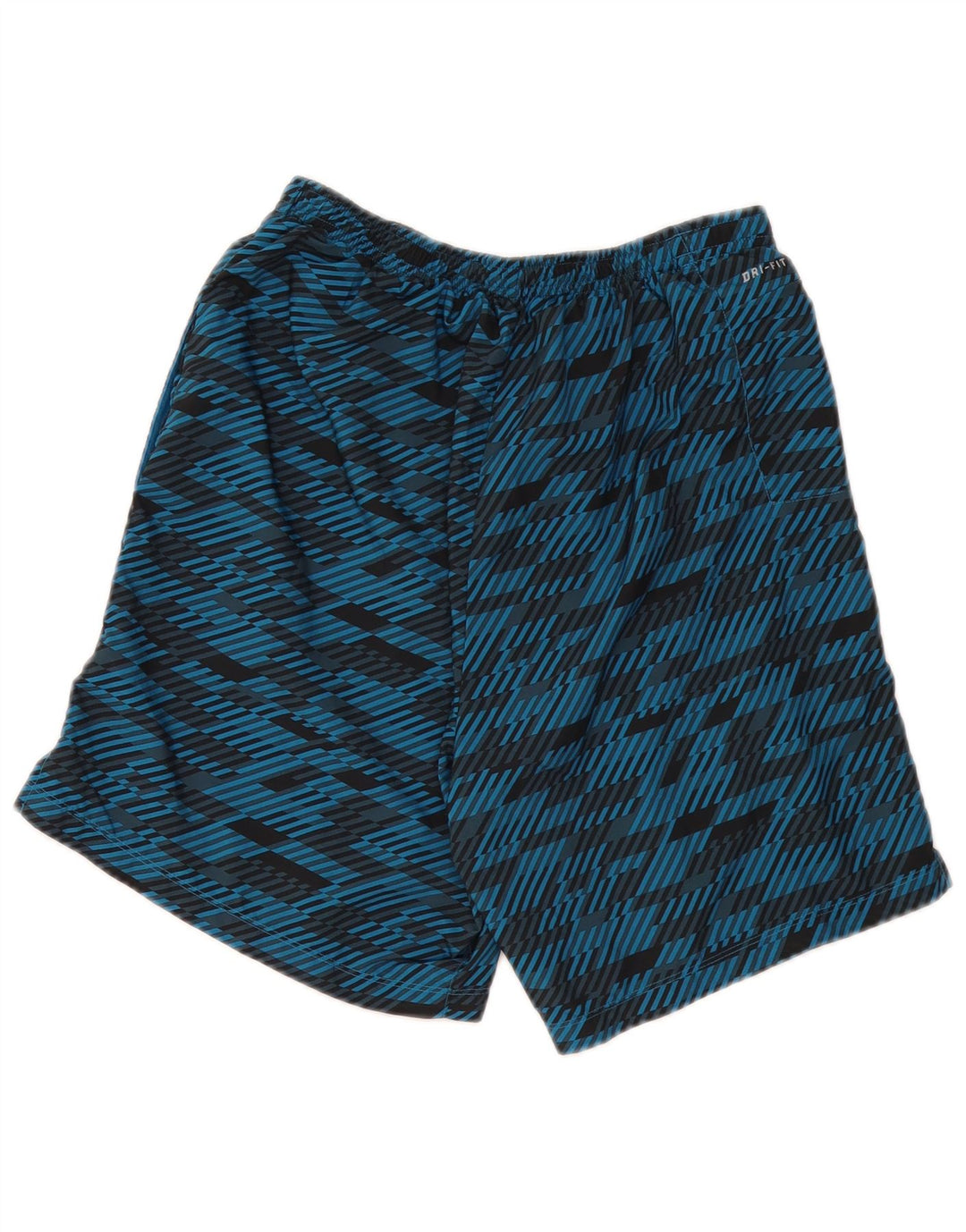 Męskie spodenki sportowe Nike Dri Fit w kolorze średnioniebieskim z geometrycznym poliestrem