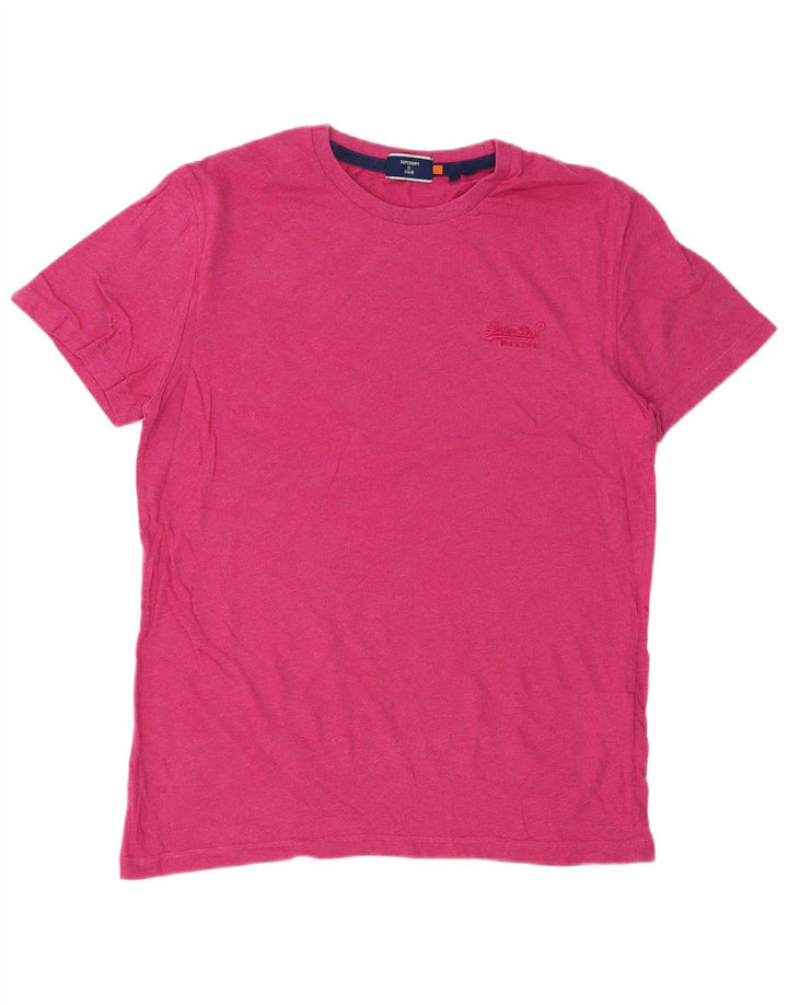 T-shirt męski Superdry, średni, różowy, bawełniany