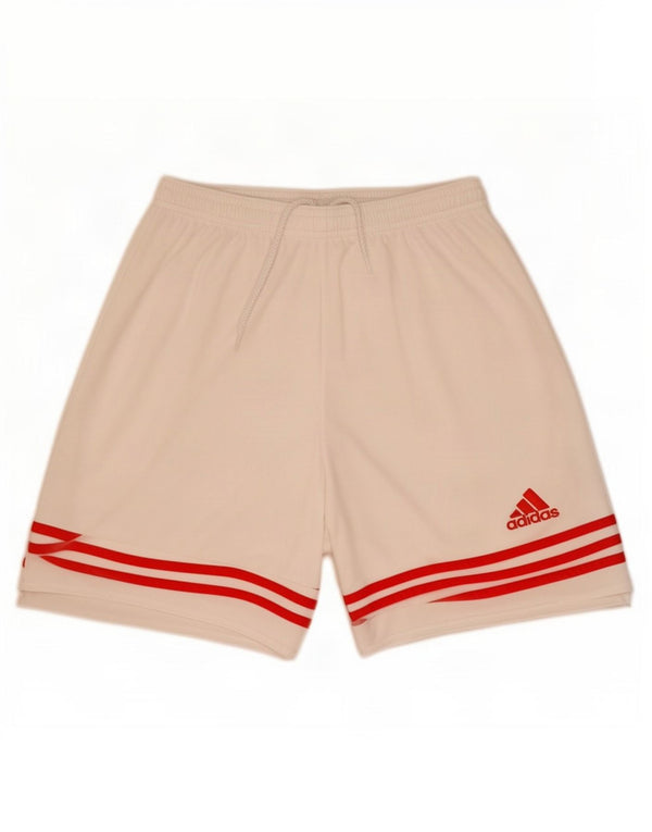 Męskie spodenki sportowe Adidas Climalite, średni biały poliester