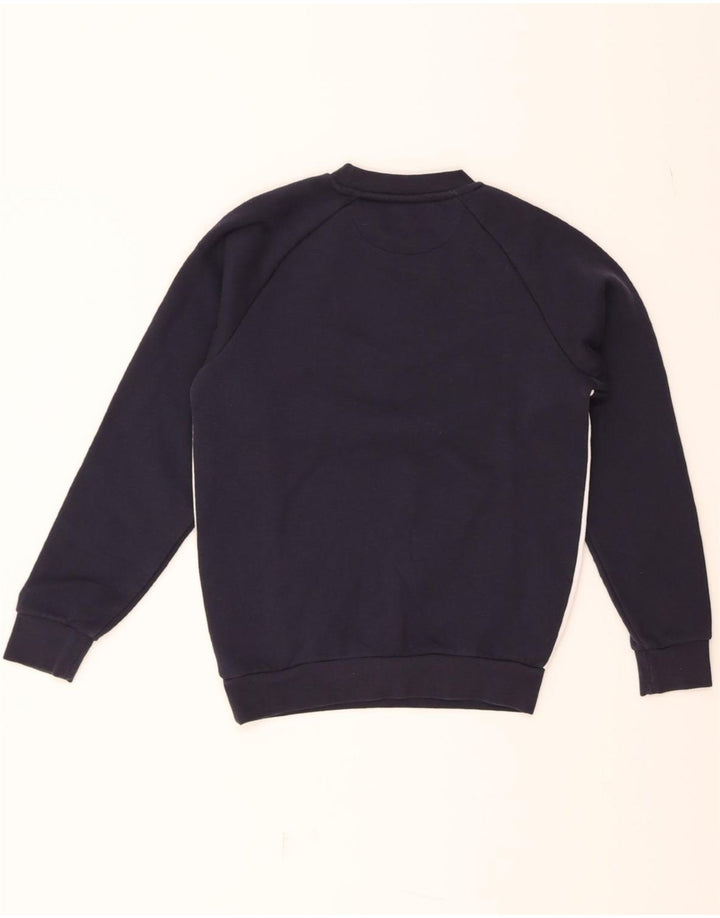 MCKENZIE Boys Sweatshirt Jumper 10-11 Years Medium Navy Blue Colourblock Vintage Mckenzie and Second-Hand Mckenzie from Messina Hembry 