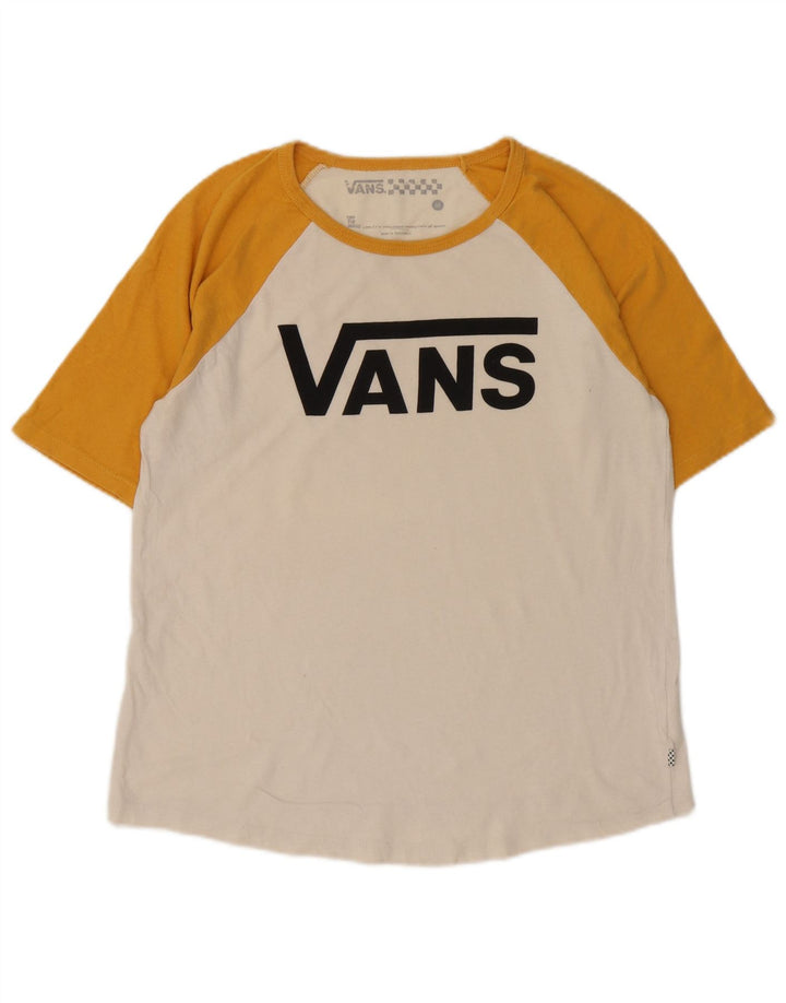 Męski T-shirt Vans z grafiką, bawełniany, średniej wielkości, w kolorze białym