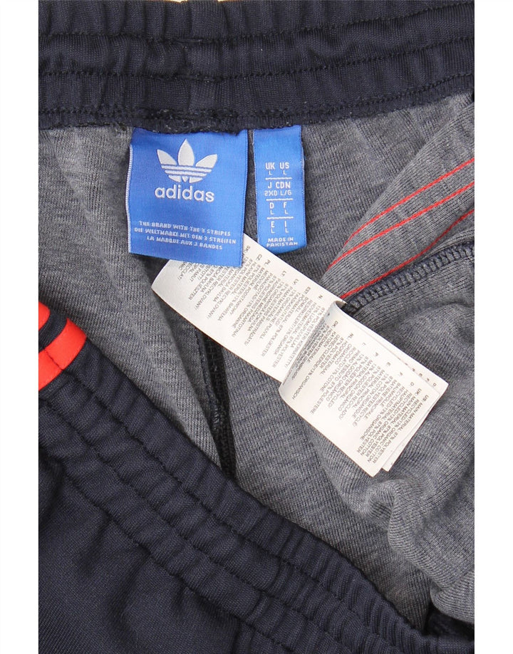 Adidas Męskie Spodnie Dresowe Joggery Duże Granatowe Poliester