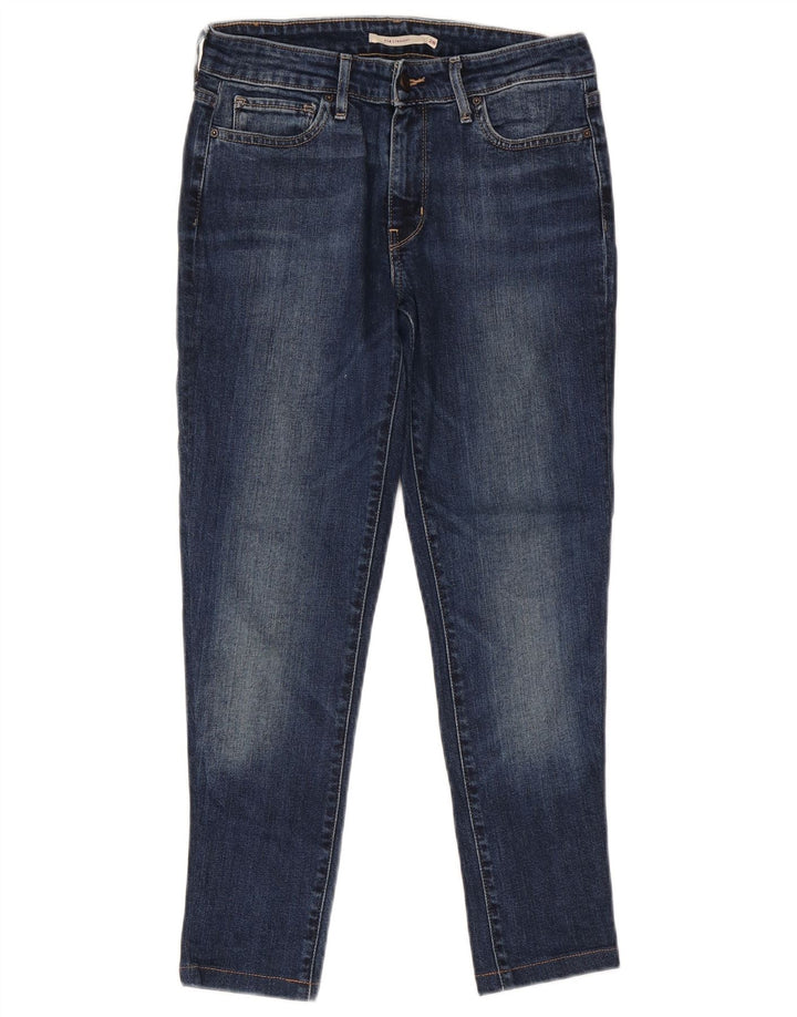 Damskie dżinsy Levi's 714 Straight W28 L26 Granatowa bawełna