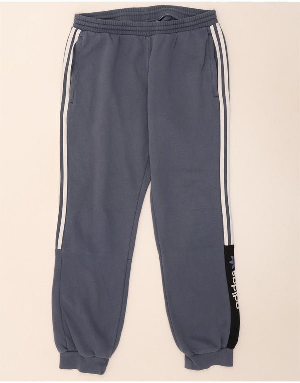 Adidas Mens Graphic Tracksuit Trousers Joggers Large Blue Colourblock
