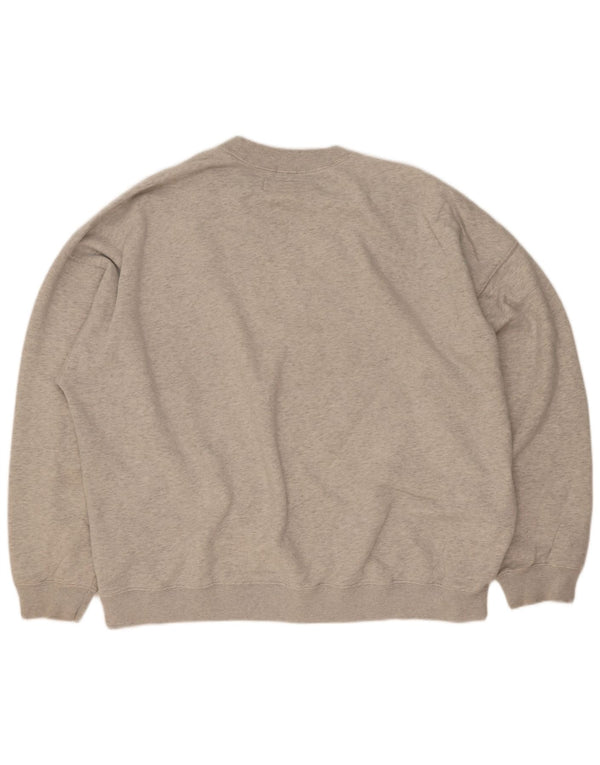 Męska bluza oversize Abercrombie & Fitch XL, szara, nakrapiana bawełna