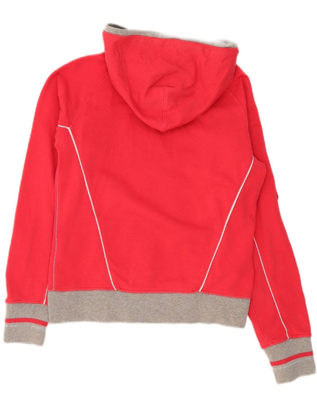 CHAMPION Womens Heritage Classics Zip Hoodie Sweater UK 14 Medium Red