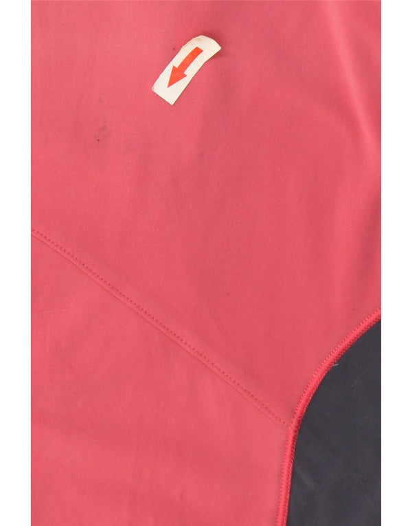 Damska bluza z kapturem Adidas UK 12 Średni różowy nylon z blokami kolorów