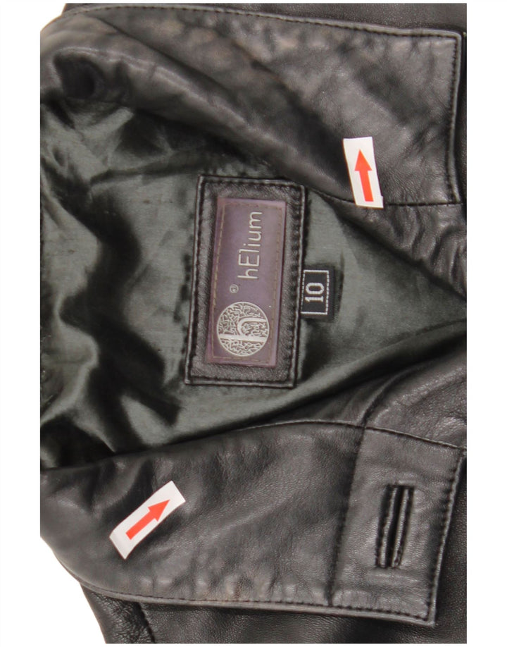 Damski płaszcz skórzany Helium UK 10 Small Black