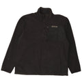 TIMBERLAND Mens Zip Neck Fleece Jumper Large Black