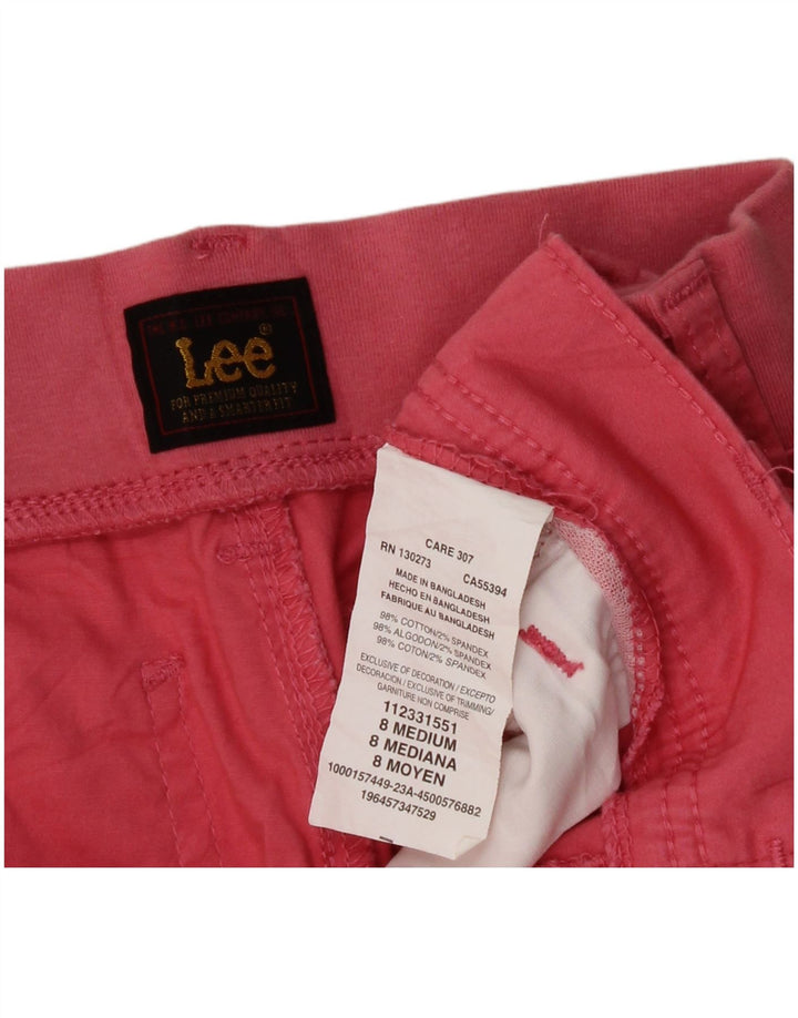 Damskie spodenki cargo Lee US 8 Medium W28 Różowa bawełna