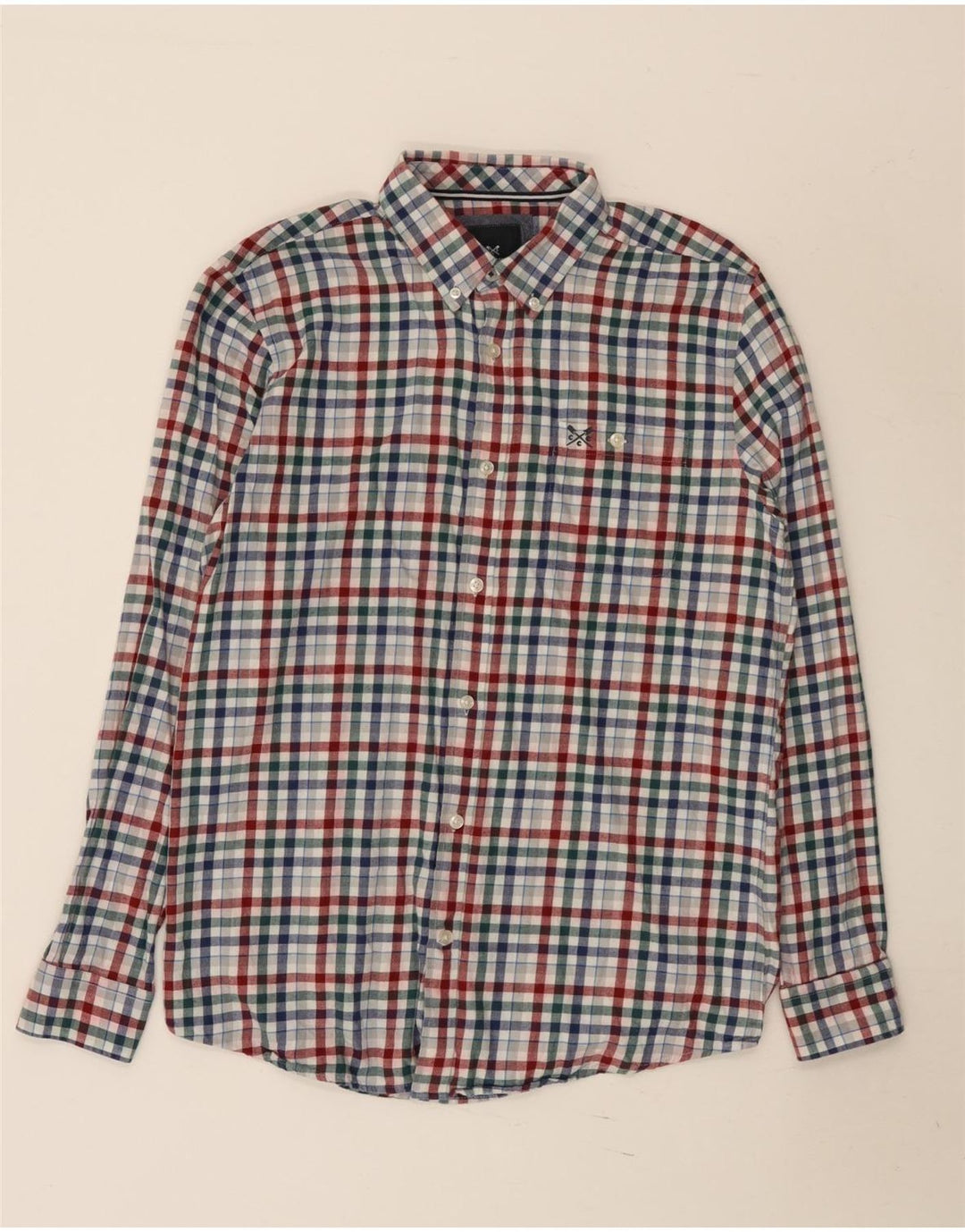 Crew Clothing Męska koszula flanelowa o klasycznym kroju, średnia wielobarwna kratka