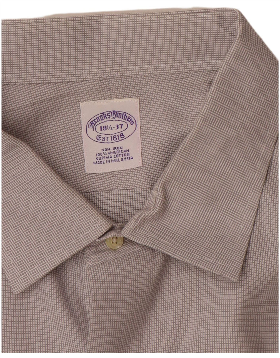 Koszula męska Brooks Brothers, rozmiar 18 1/2 2XL, szara bawełna