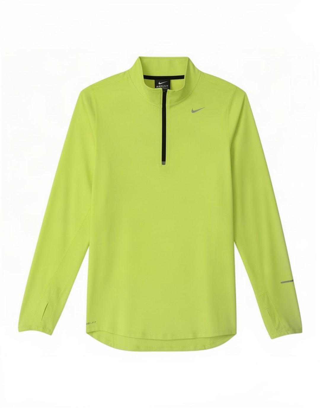 Męska koszulka Nike Dri Fit z zamkiem błyskawicznym i długim rękawem, mały, żółty poliester