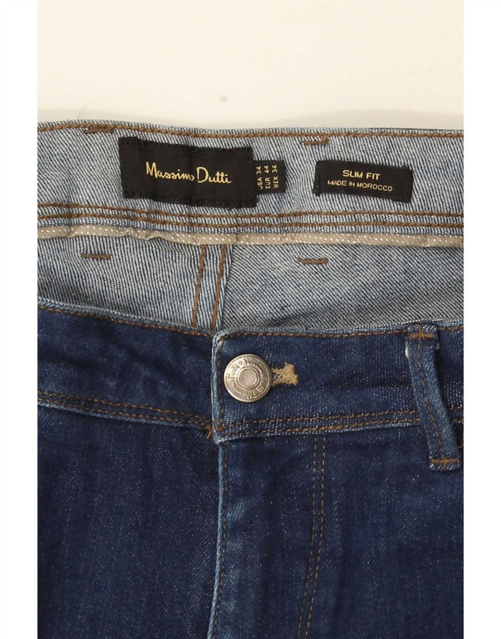 Jeansy męskie Massimo Dutti EU 44 Large W34 L30 Niebieskie
