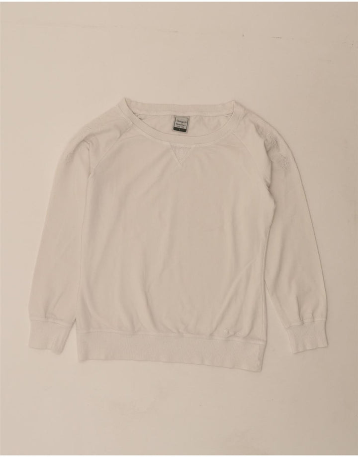 CHAMPION Womens Herritage Fit Sweatshirt Jumper UK 14 Large White Vintage Champion and Second-Hand Champion from Messina Hembry 
