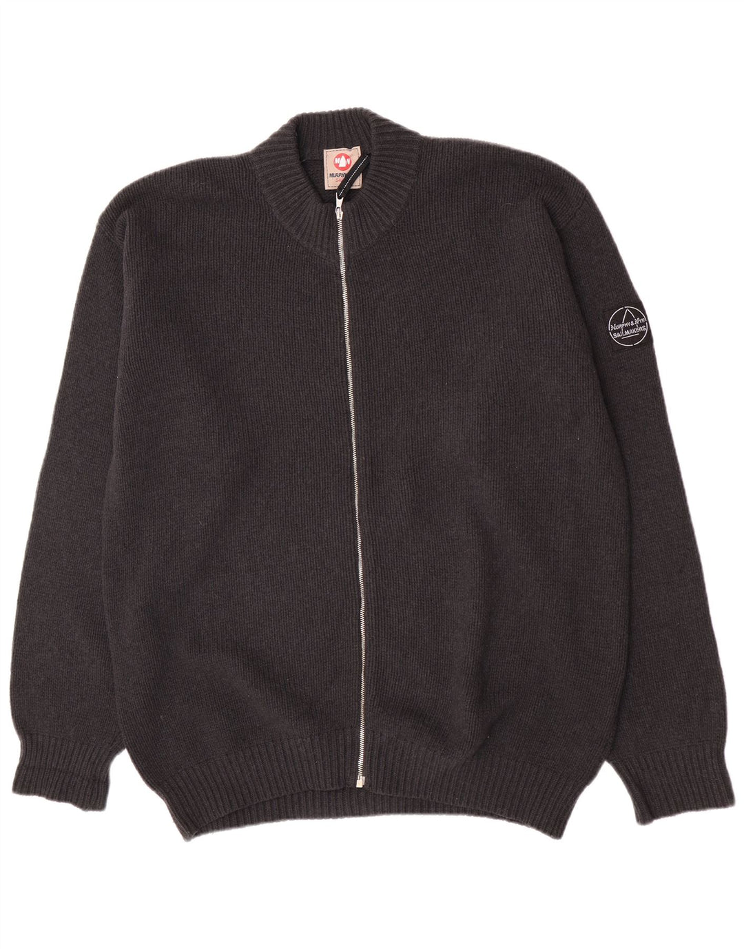 Męski sweter kardigan Murphy & Nye XL, szara wełna