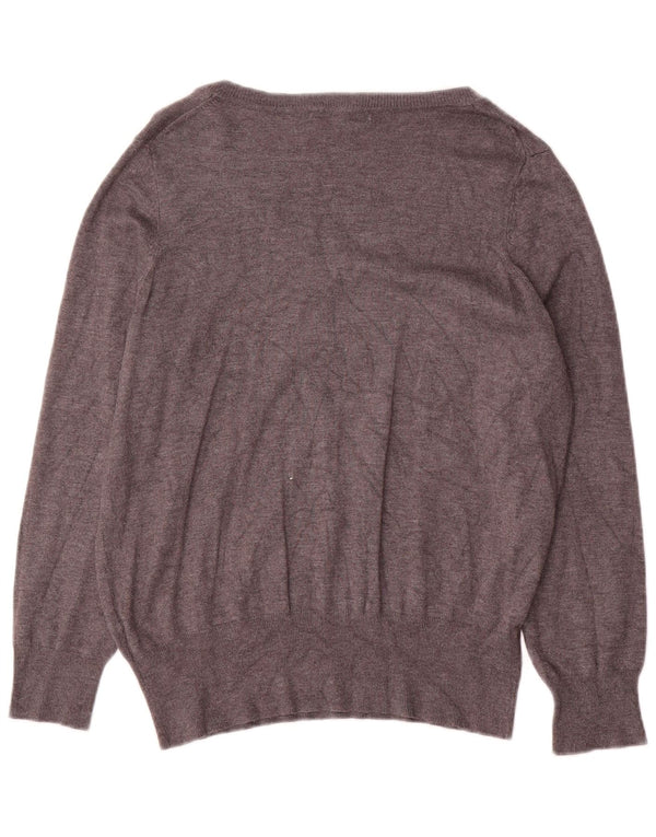 Sweter damski Marks & Spencer z dekoltem w kształcie litery V, UK 18 XL, szara wiskoza