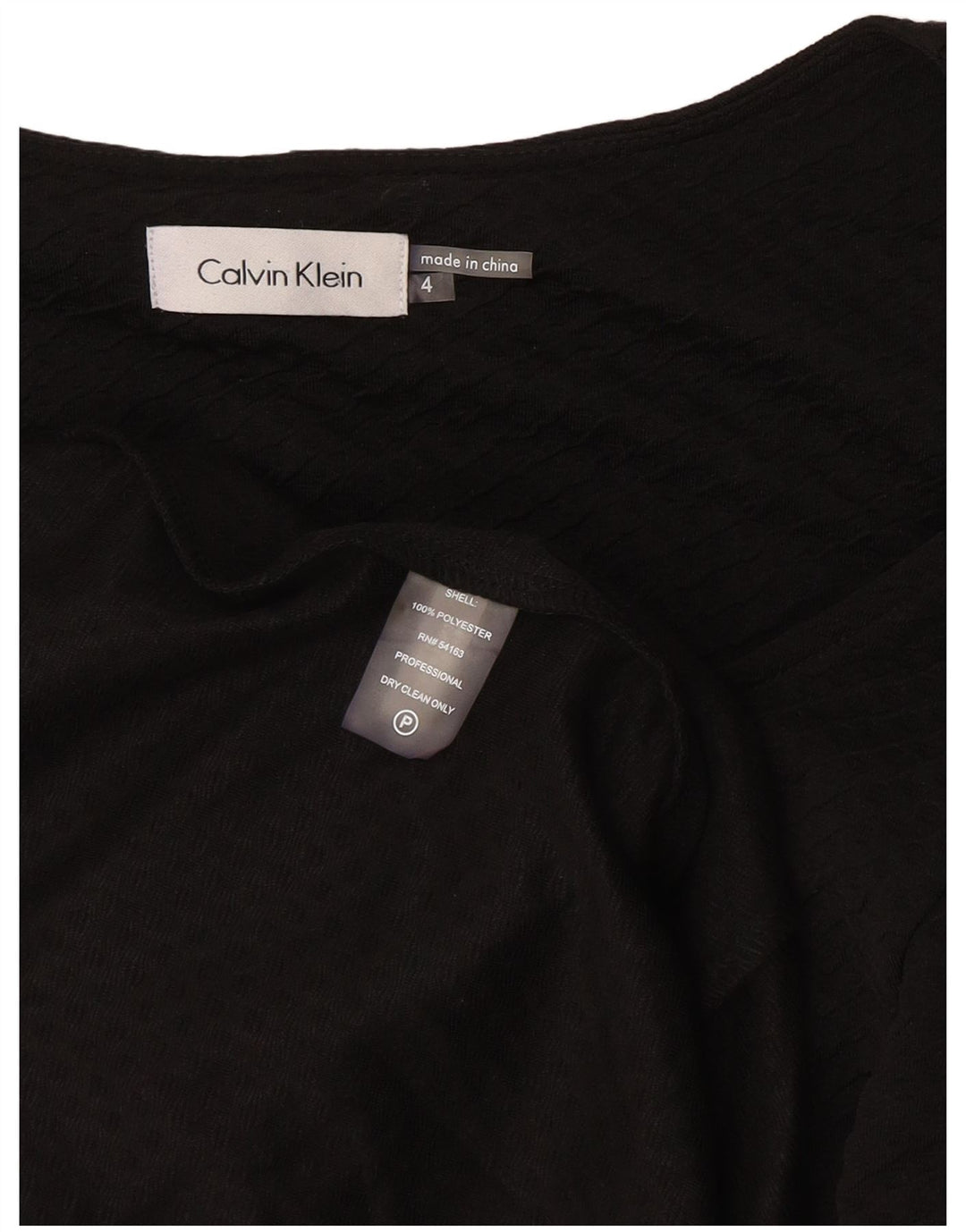 CALVIN KLEIN Damska sukienka o linii A bez rękawów US 4, mała, czarna, z poliestru