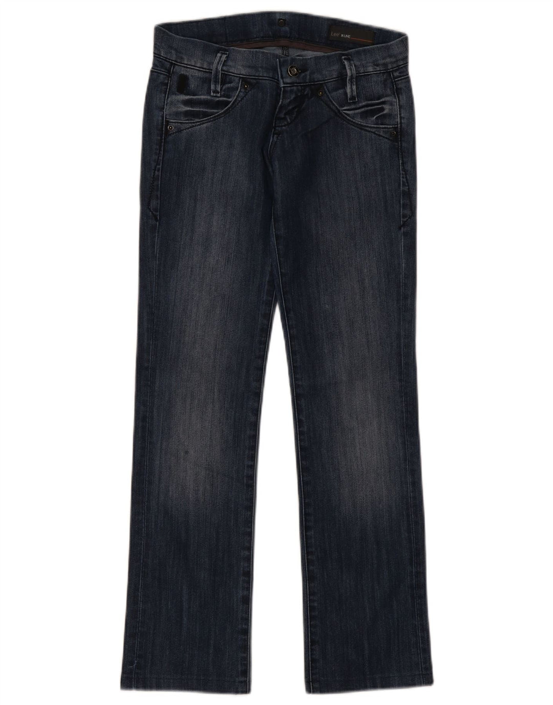Damskie jeansy Lee Lynn Straight W25 L28 Granatowe, bawełniane