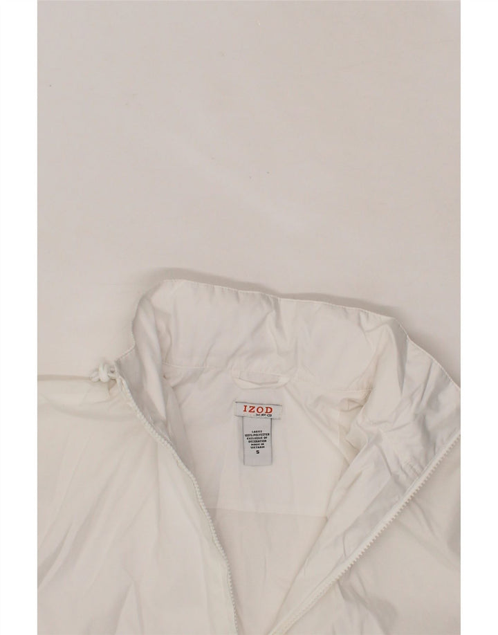 IZOD Mens Hooded Tracksuit Top Jacket Small White Polyester Vintage Izod and Second-Hand Izod from Messina Hembry 