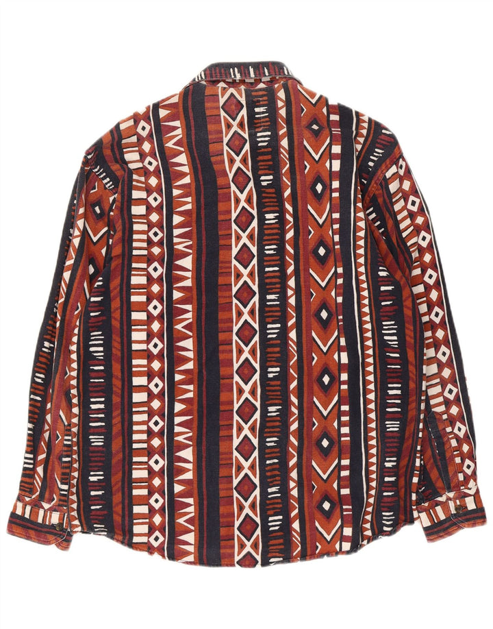 Koszula męska karabinowa, mała, bawełniana w brązowe paski