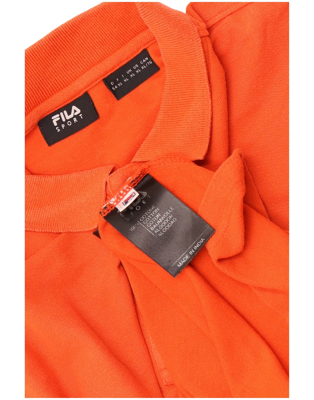 Męska koszulka polo Fila XL Pomarańczowa, bawełniana