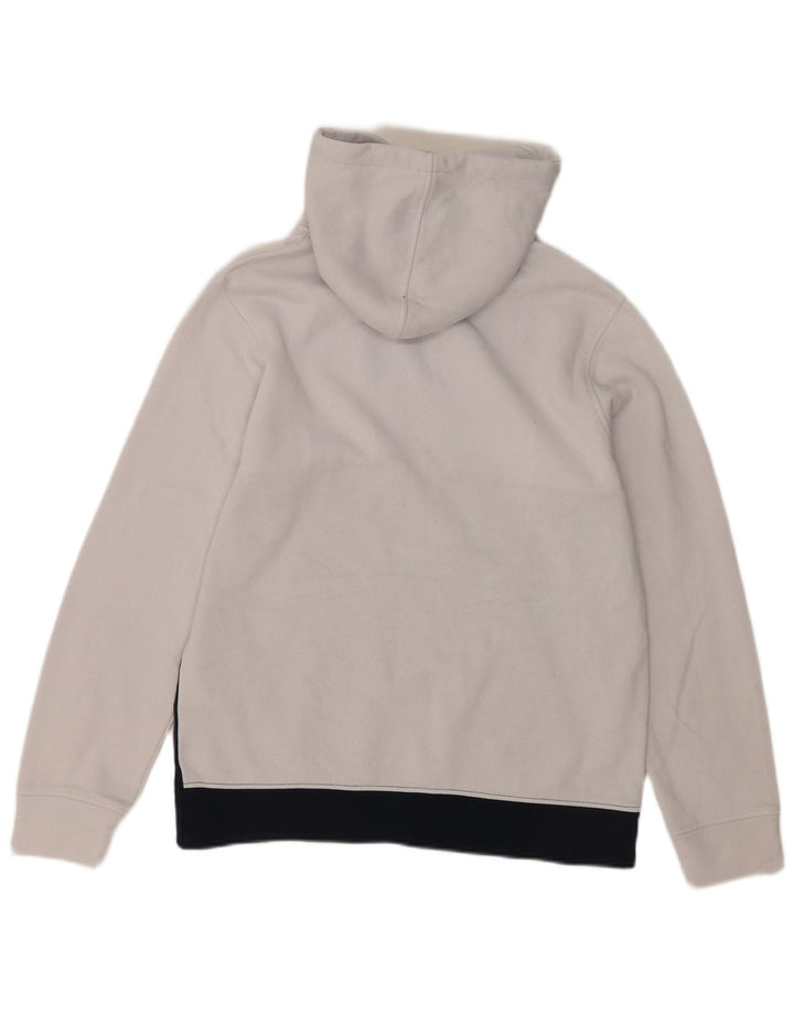 JACK & JONES Męski sweter z kapturem i grafiką, duży, biały, poliestrowy blok kolorów