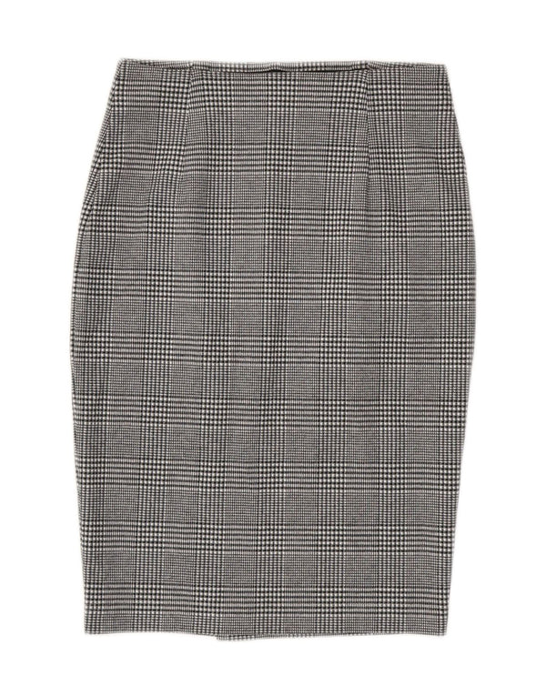 Marks & Spencer Damska spódnica ołówkowa UK 8 Small W28 Szara, poliestrowa kratka