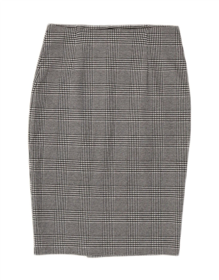 Marks & Spencer Damska spódnica ołówkowa UK 8 Small W28 Szara, poliestrowa kratka