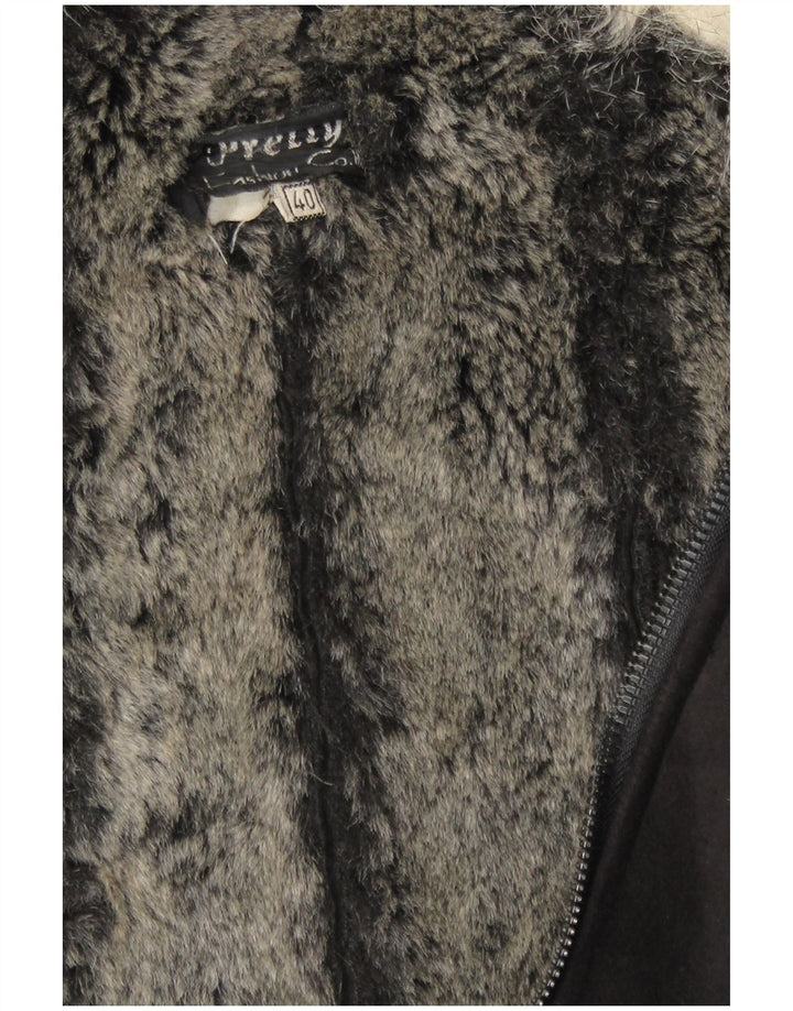Vintage damski płaszcz Sherpa IT 40 Small Black