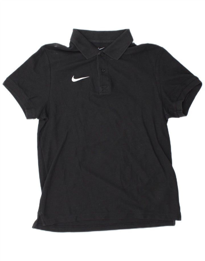Męska koszulka polo NIKE, średnia czarna, bawełniana