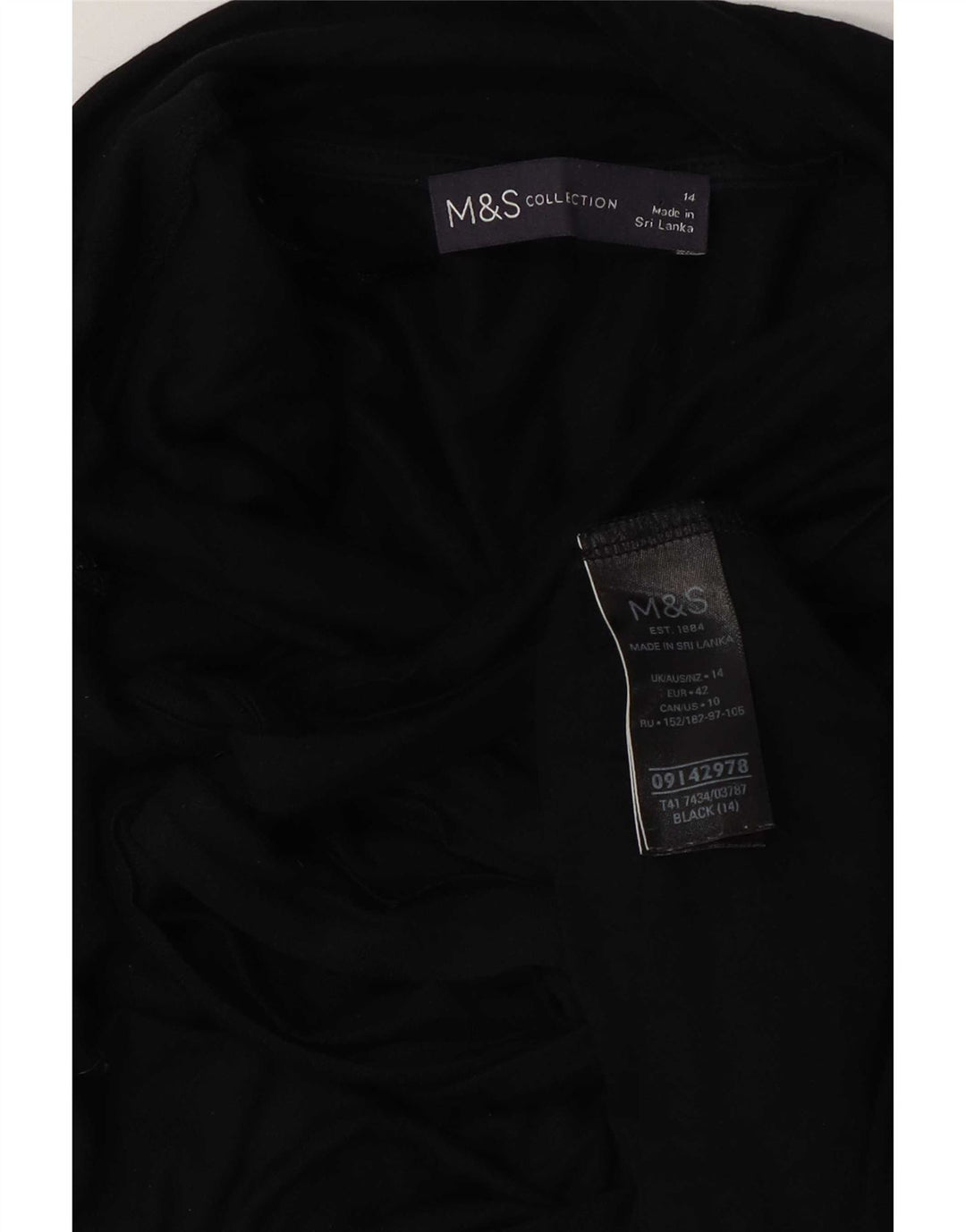 Bluzka damska Marks & Spencer UK 14, duża, granatowa wiskoza