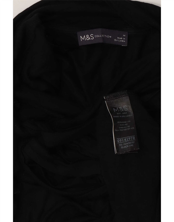 Bluzka damska Marks & Spencer UK 14, duża, granatowa wiskoza