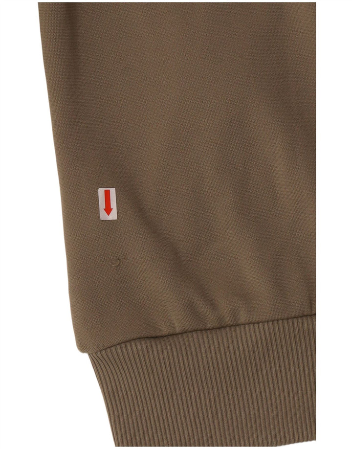 Damski sweter z kapturem i zamkiem Adidas UK 12, średni khaki, poliester