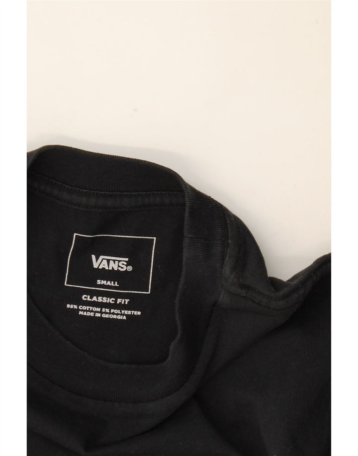 Męski T-shirt VANS o klasycznym kroju, mały, szary, bawełniany w bloki kolorów