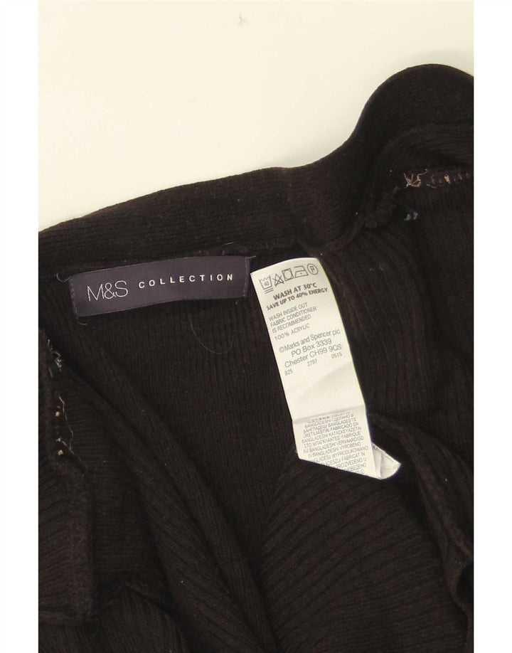 Marks & Spencer Damski sweter rozpinany o długim kroju, UK 16, duży, czarny