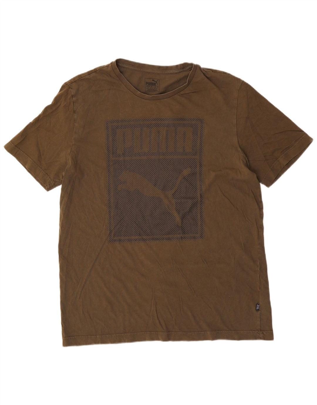 Męski T-shirt Puma z grafiką, duży, zielony, bawełniany