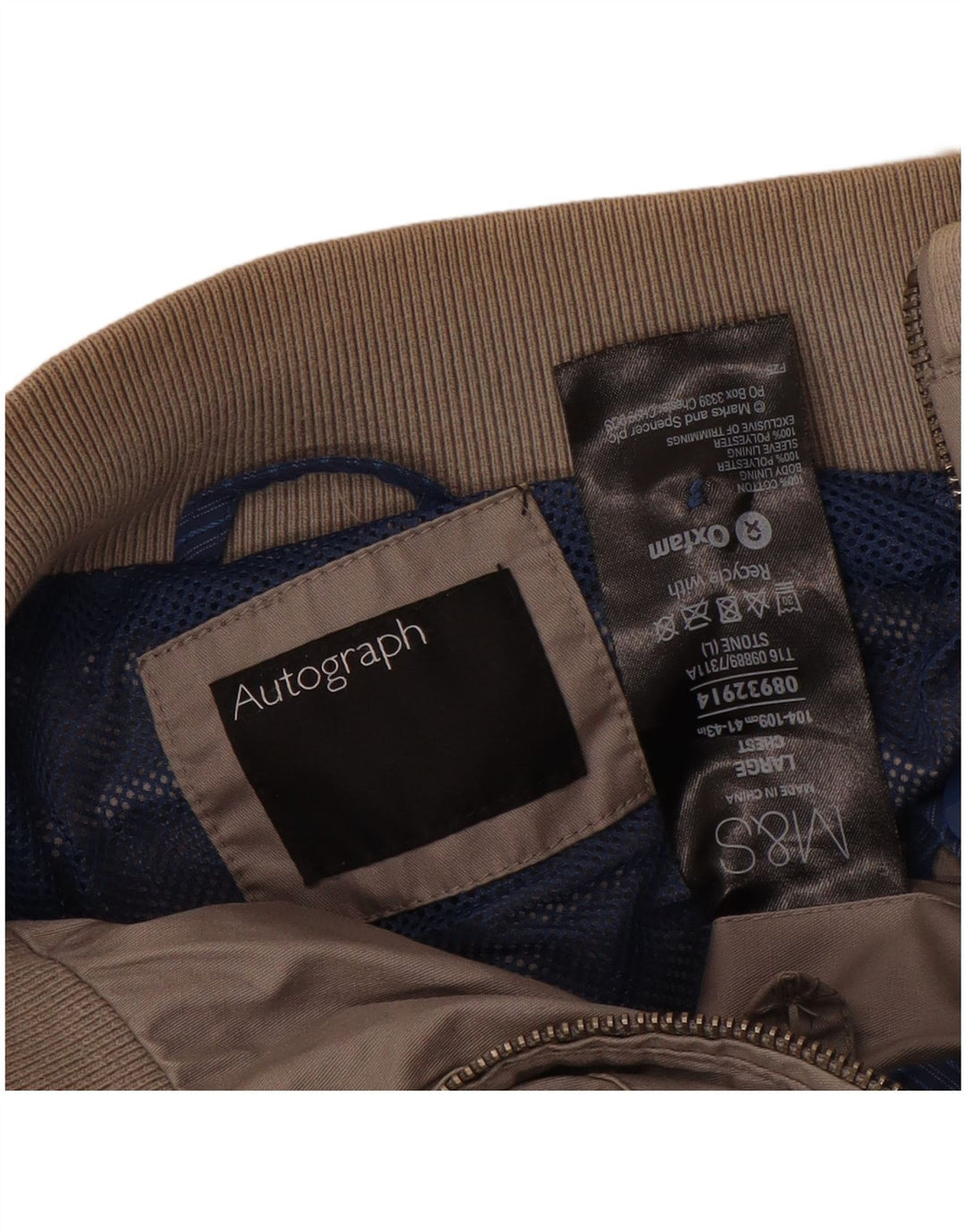 Męska kurtka bomber Marks & Spencer UK 41/43, duży, szary poliester