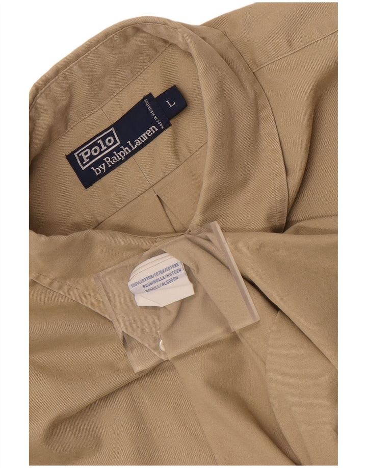 Koszula męska Polo Ralph Lauren, duża, beżowa, bawełniana